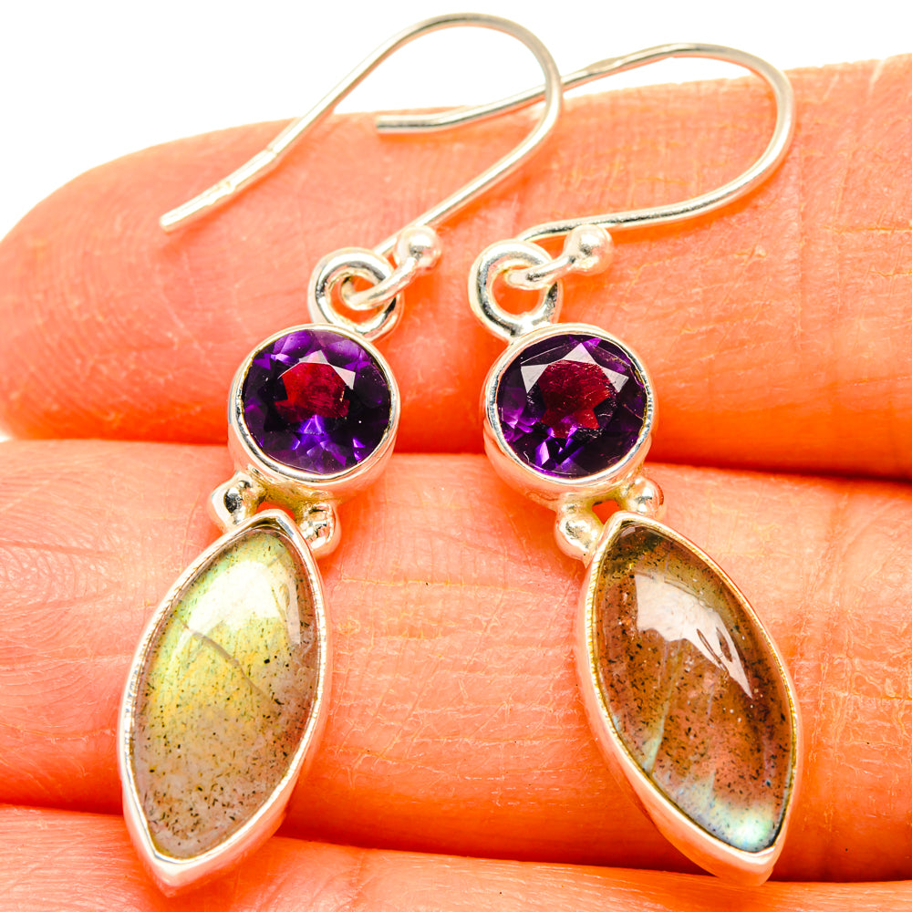 Labradorite Earrings handcrafted by Anasilvercos - EARR427823
