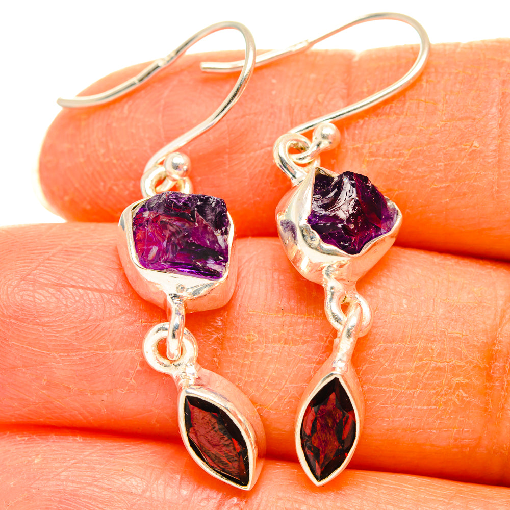 Amethyst Earrings handcrafted by Anasilvercos - EARR427826
