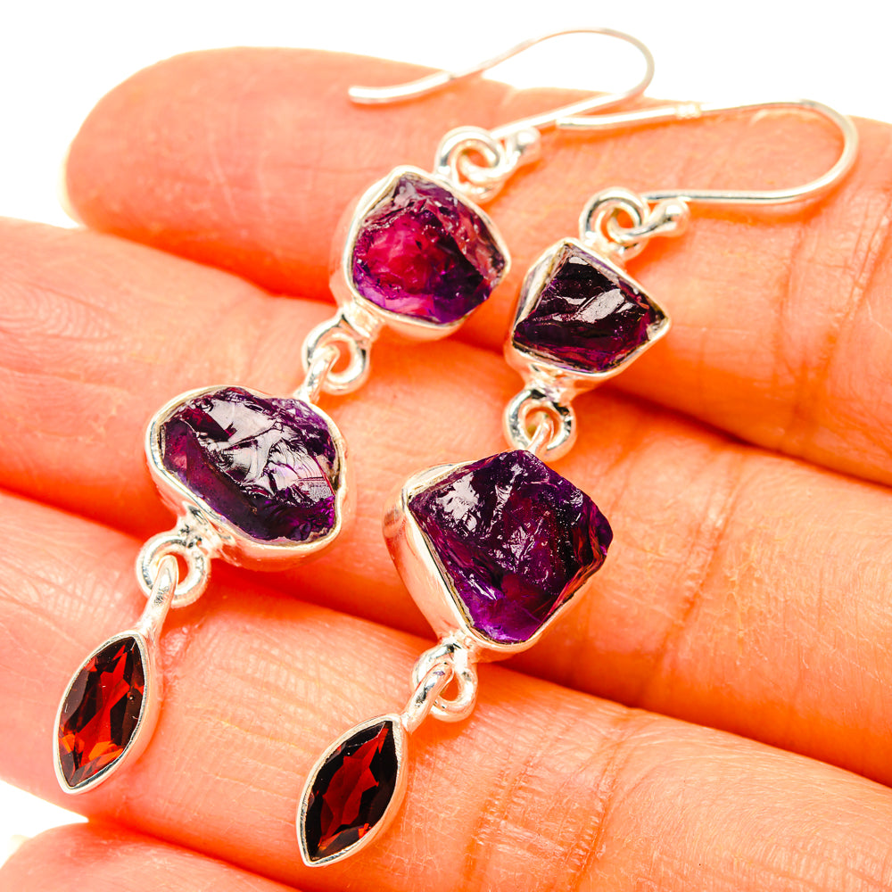 Amethyst Earrings handcrafted by Anasilvercos - EARR427828