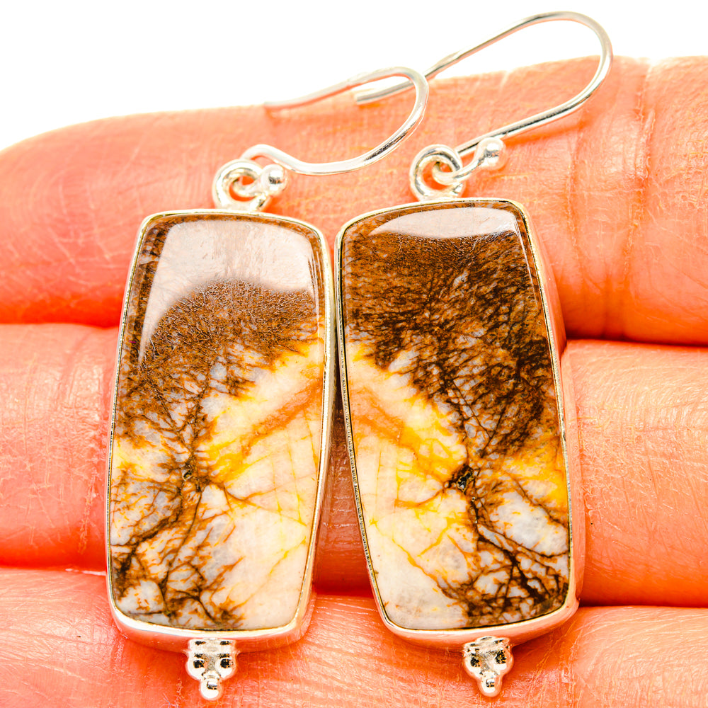 Dendritic Agate Earrings handcrafted by Anasilvercos - EARR427843
