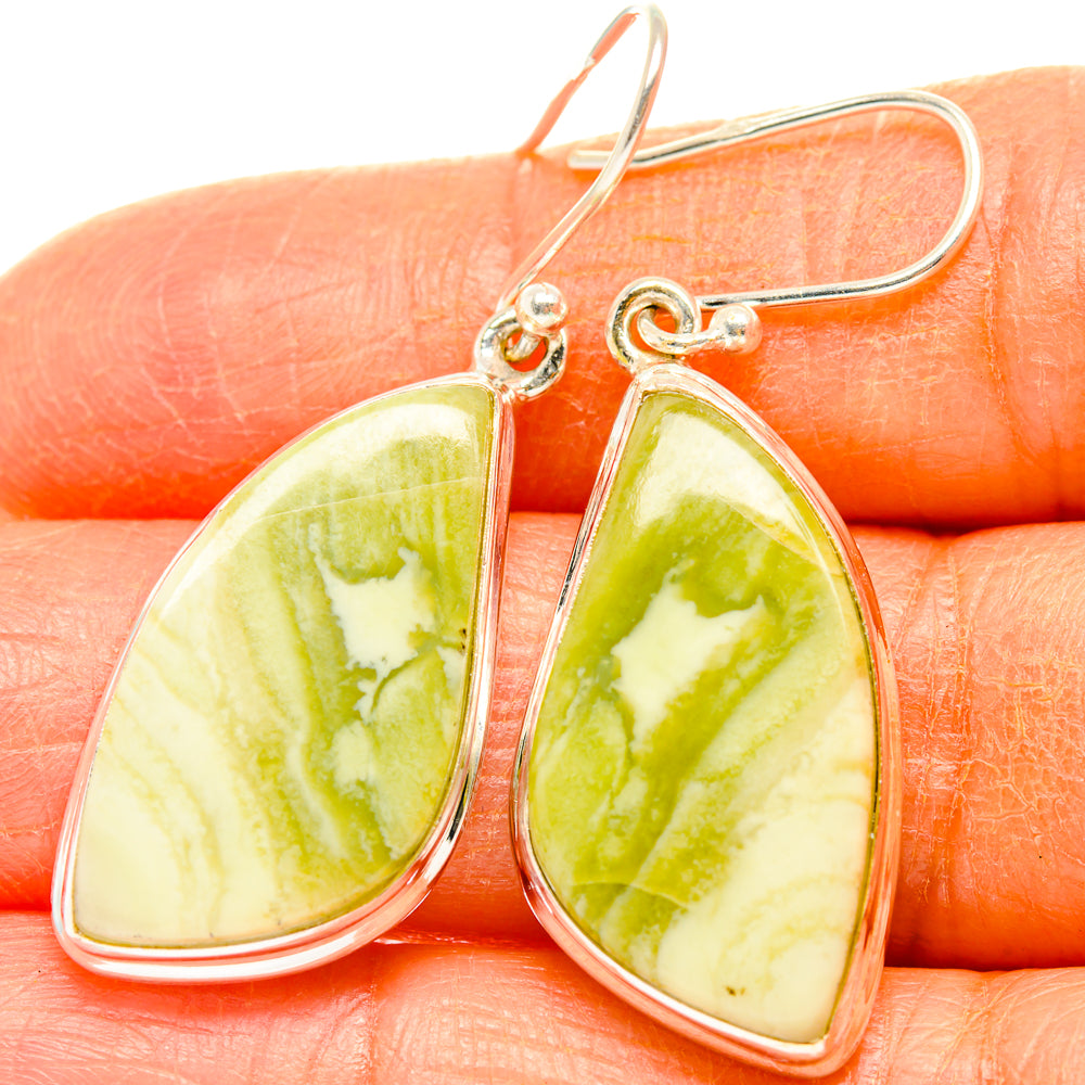 Lemon Jasper Earrings handcrafted by Anasilvercos - EARR427847