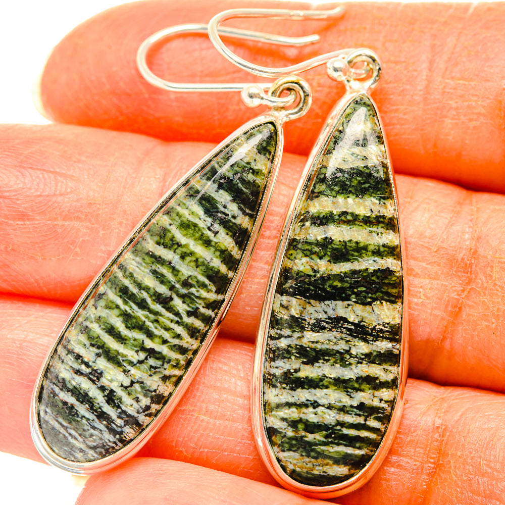 Green Swiss Opal Earrings handcrafted by Anasilvercos - EARR427852