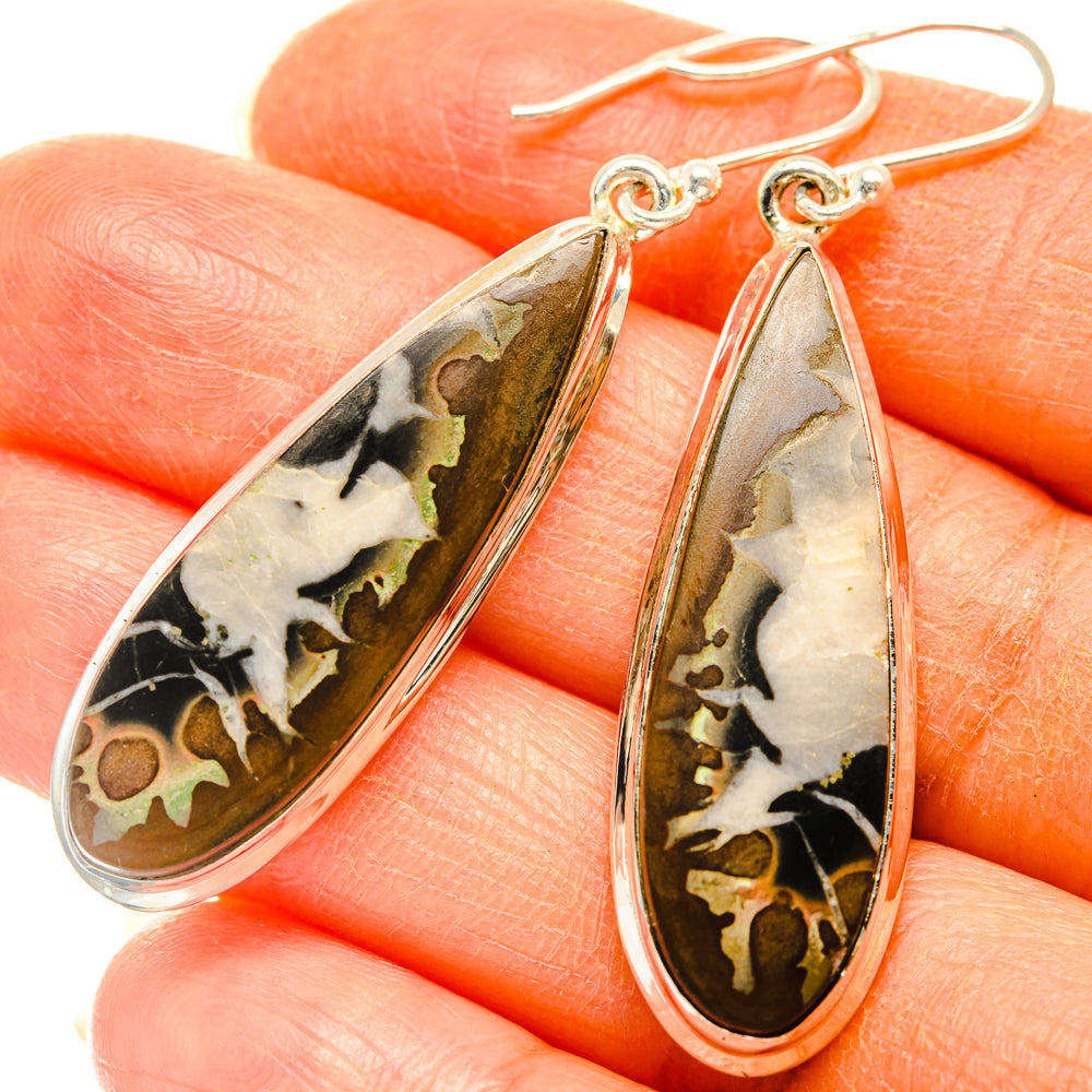 Septarian Geode Earrings handcrafted by Anasilvercos - EARR427856