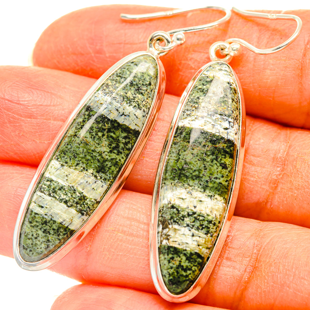 Green Swiss Opal Earrings handcrafted by Anasilvercos - EARR427869