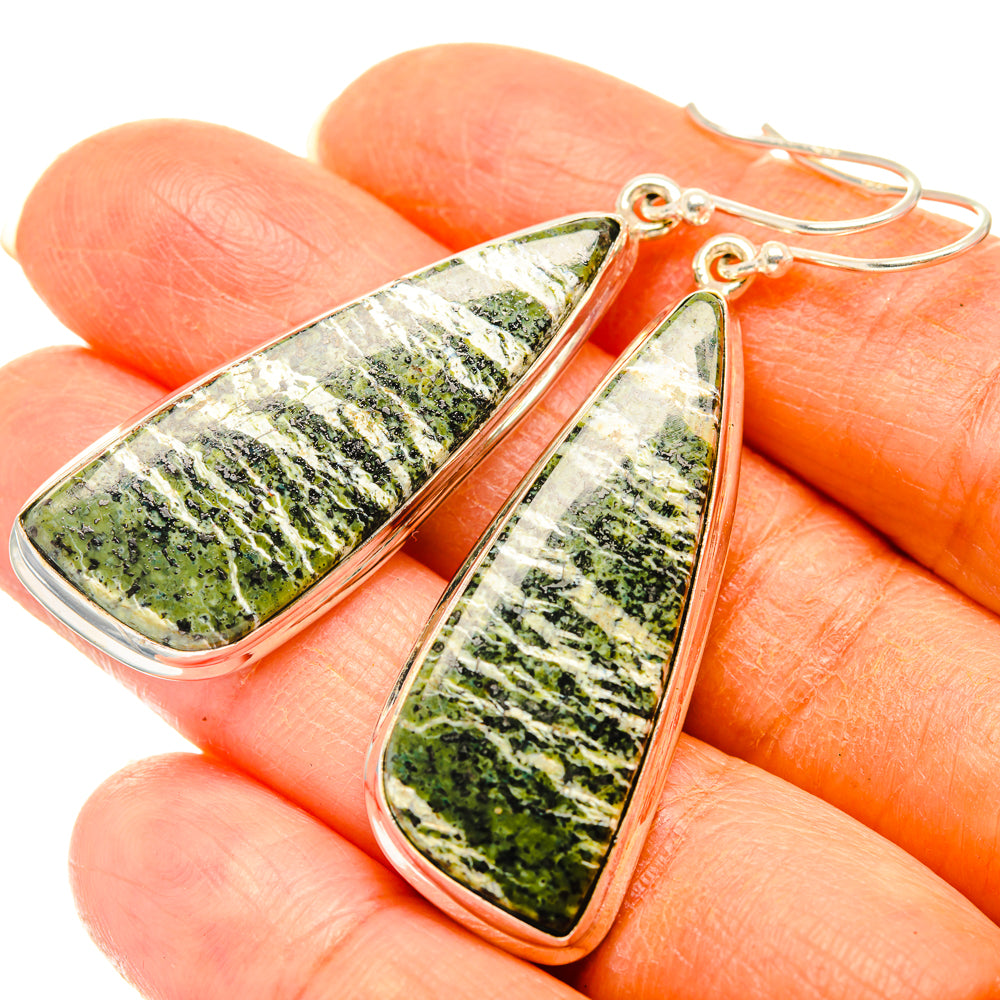 Green Swiss Opal Earrings handcrafted by Anasilvercos - EARR427880