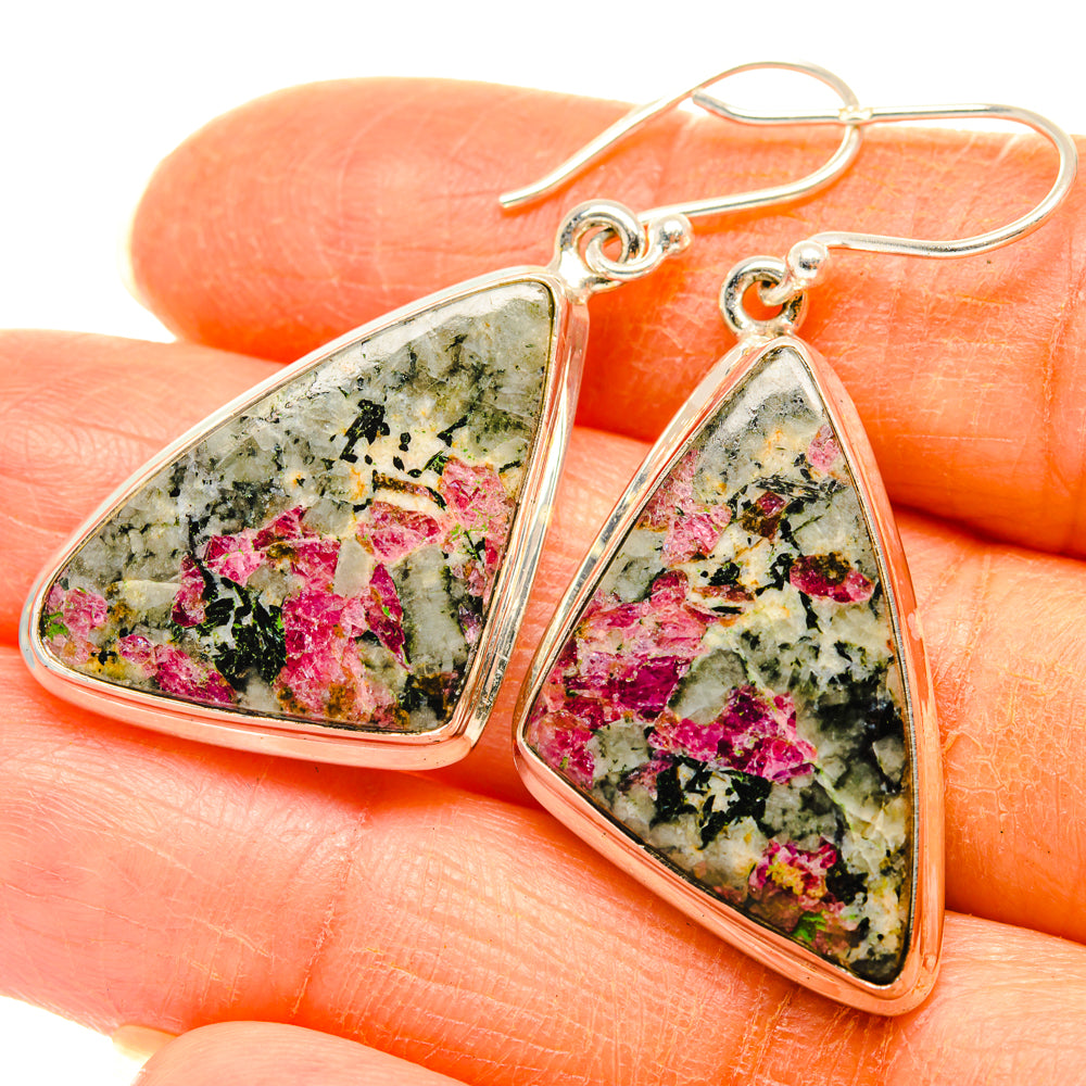 Russian Eudialyte Earrings handcrafted by Anasilvercos - EARR427883