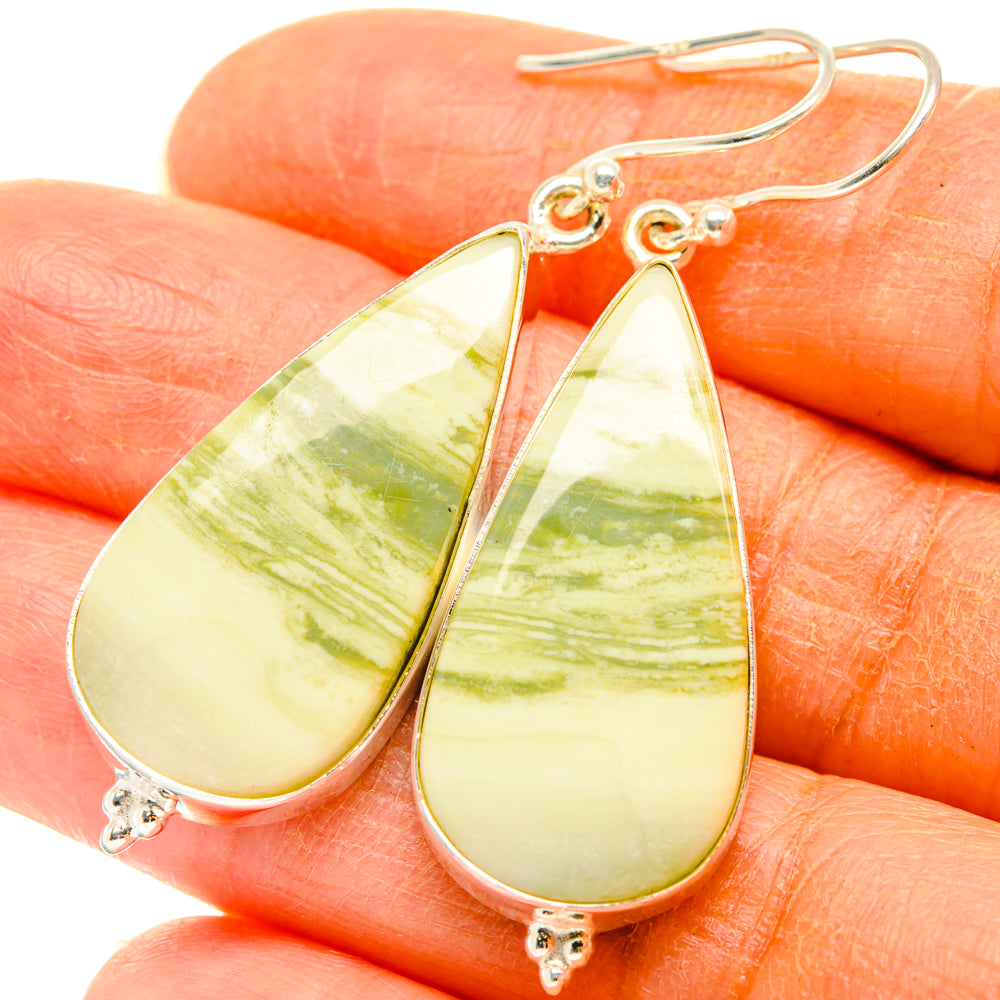 Lemon Jasper Earrings handcrafted by Anasilvercos - EARR427885