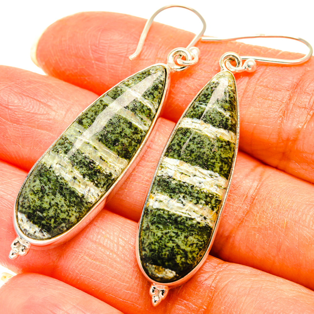 Green Swiss Opal Earrings handcrafted by Anasilvercos - EARR427895