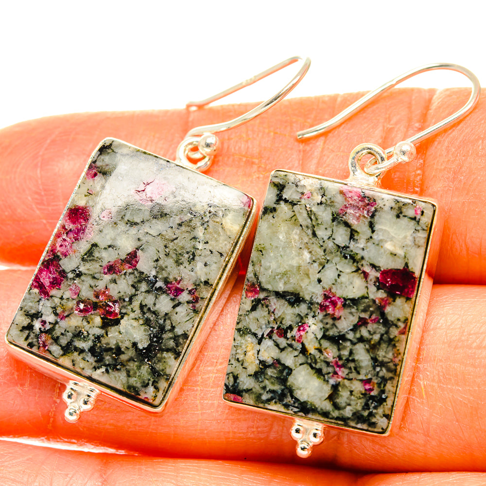 Russian Eudialyte Earrings handcrafted by Anasilvercos - EARR427898
