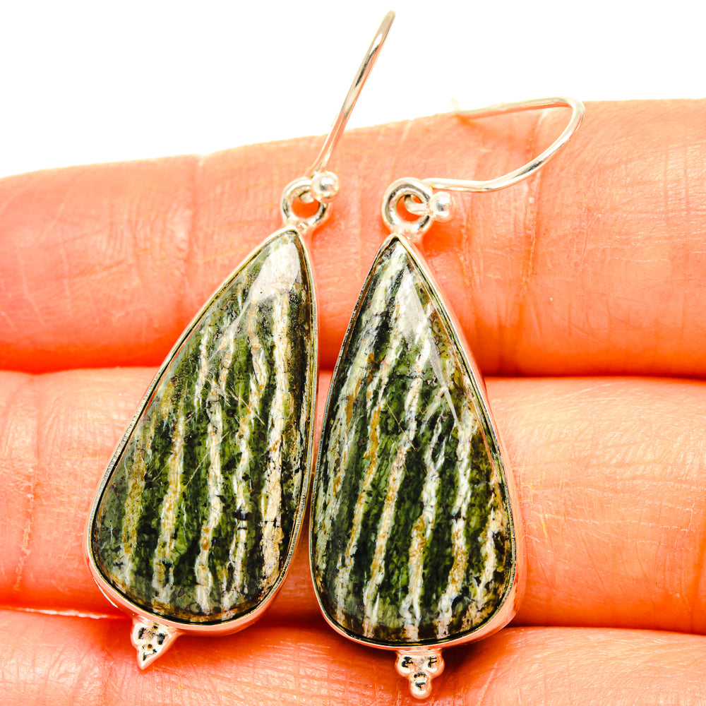 Green Swiss Opal Earrings handcrafted by Anasilvercos - EARR427899