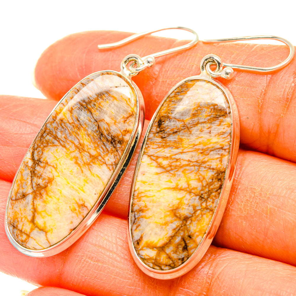 Dendritic Agate Earrings handcrafted by Anasilvercos - EARR427911