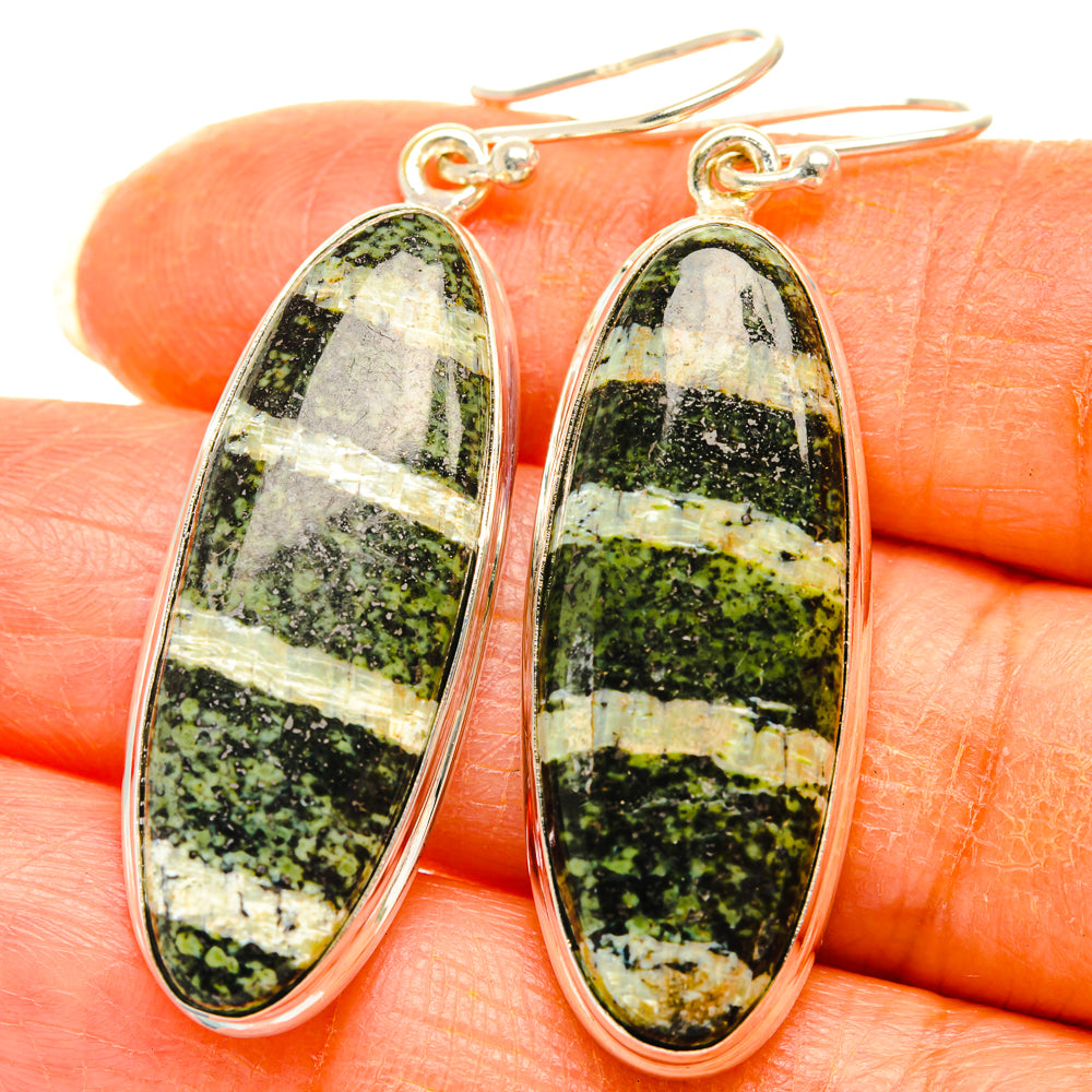 Green Swiss Opal Earrings handcrafted by Anasilvercos - EARR427920