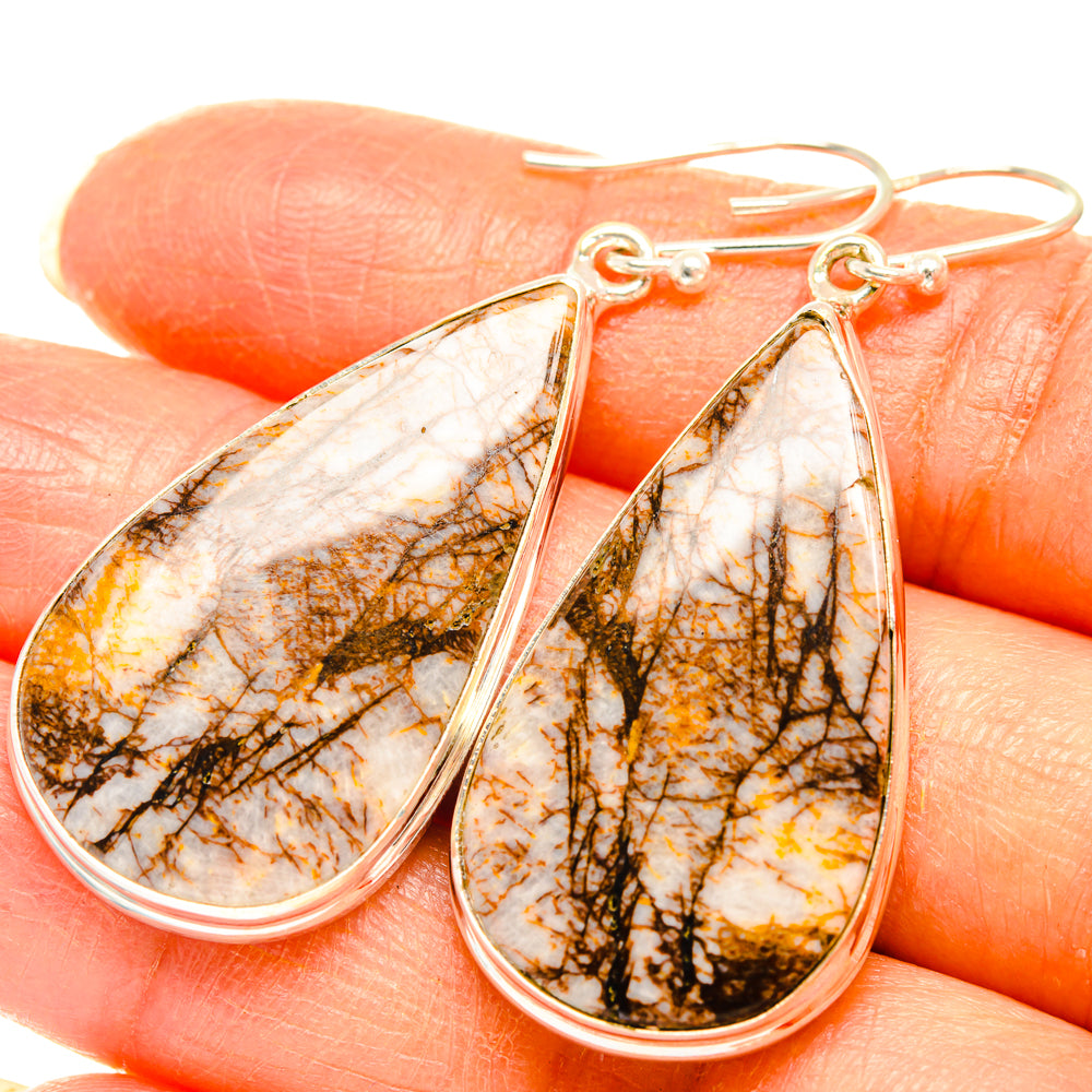 Dendritic Agate Earrings handcrafted by Anasilvercos - EARR427922