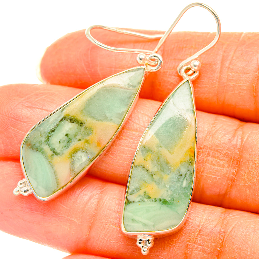 Lemon Jasper Earrings handcrafted by Anasilvercos - EARR427925