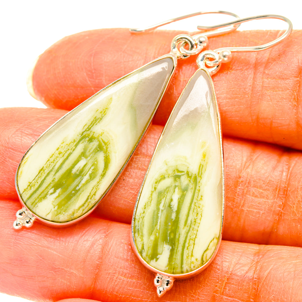 Lemon Jasper Earrings handcrafted by Anasilvercos - EARR427929