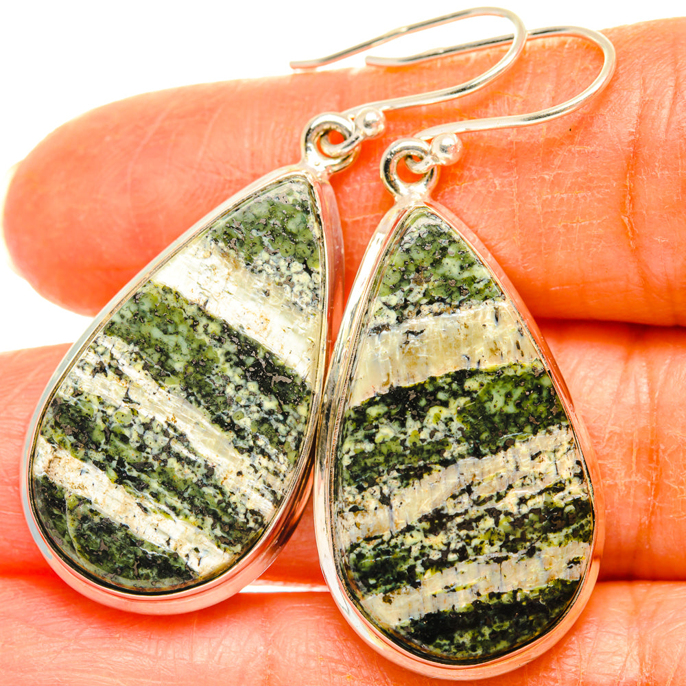 Green Swiss Opal Earrings handcrafted by Anasilvercos - EARR427933
