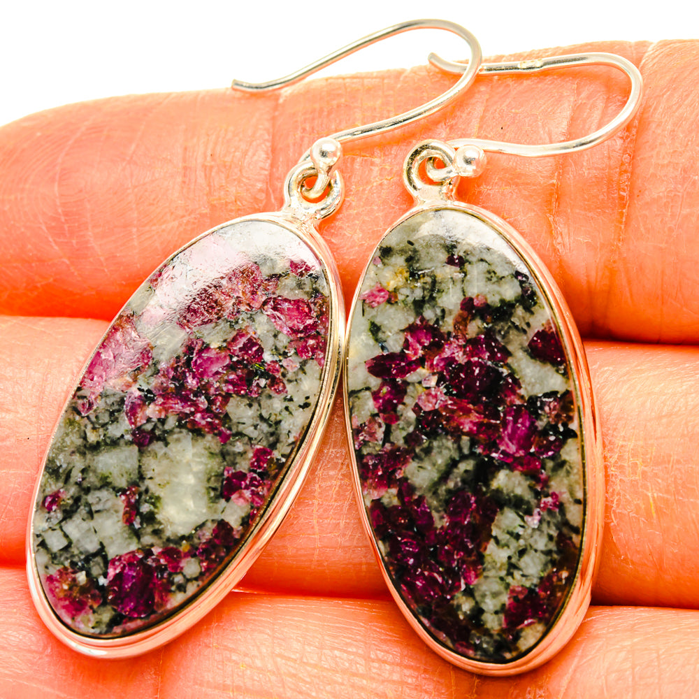 Russian Eudialyte Earrings handcrafted by Anasilvercos - EARR427934