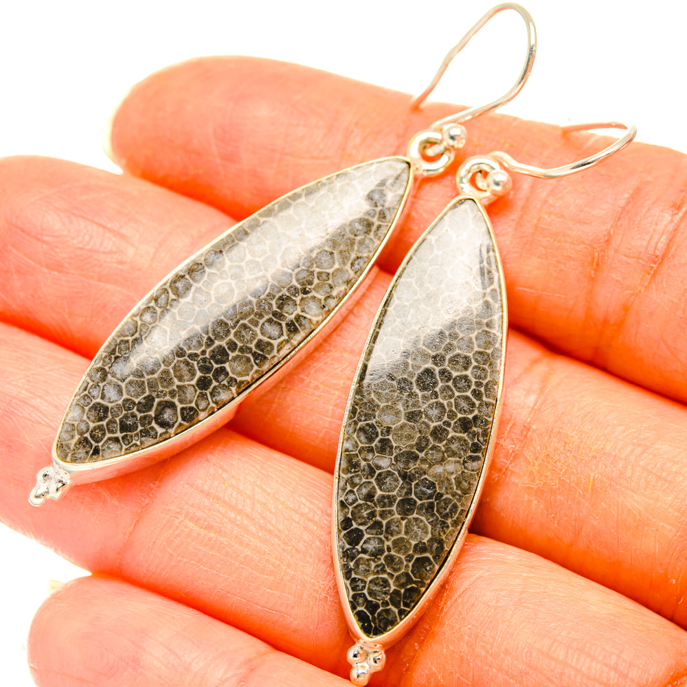 Stingray Coral Earrings handcrafted by Anasilvercos - EARR427935