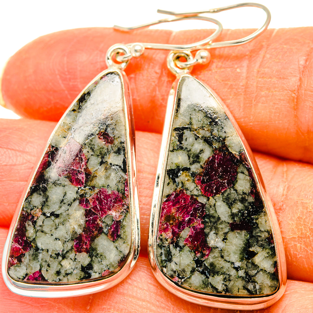 Russian Eudialyte Earrings handcrafted by Anasilvercos - EARR427947