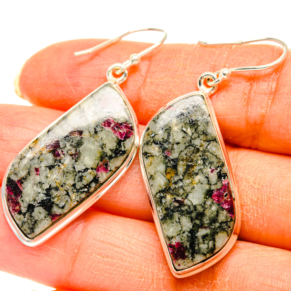 Russian Eudialyte Earrings handcrafted by Anasilvercos - EARR427960