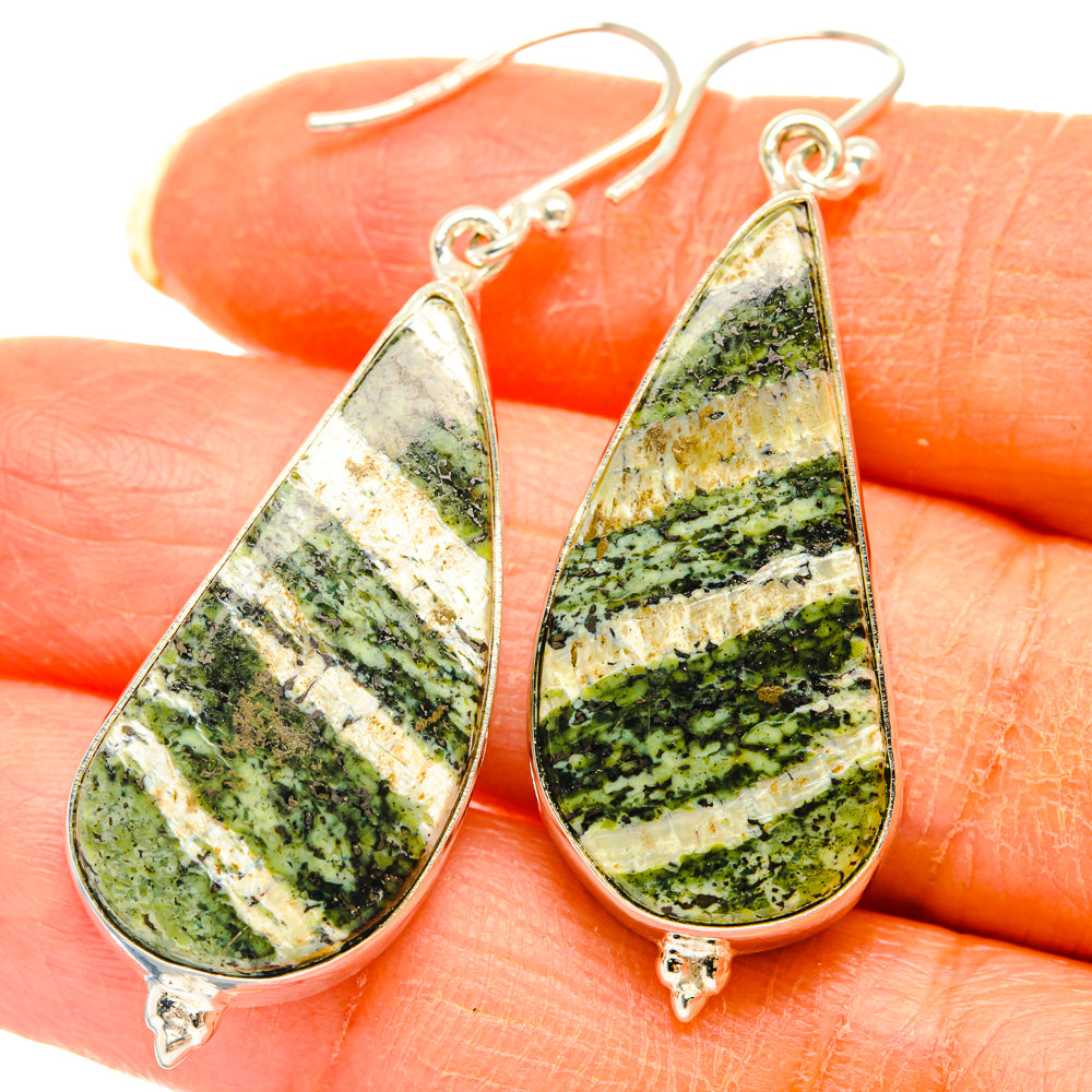 Green Swiss Opal Earrings handcrafted by Anasilvercos - EARR427962