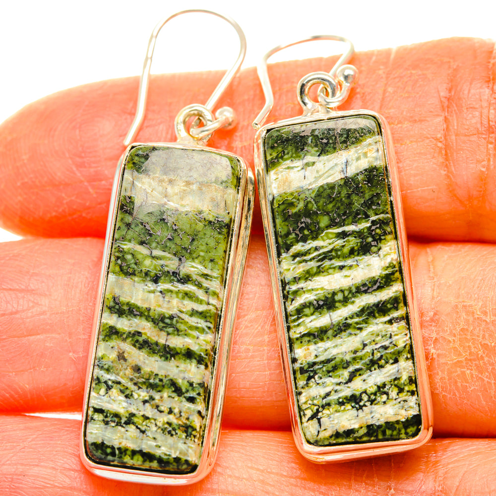 Green Swiss Opal Earrings handcrafted by Anasilvercos - EARR427963