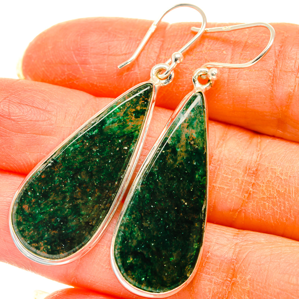 Green Aventurine Earrings handcrafted by Anasilvercos - EARR427967