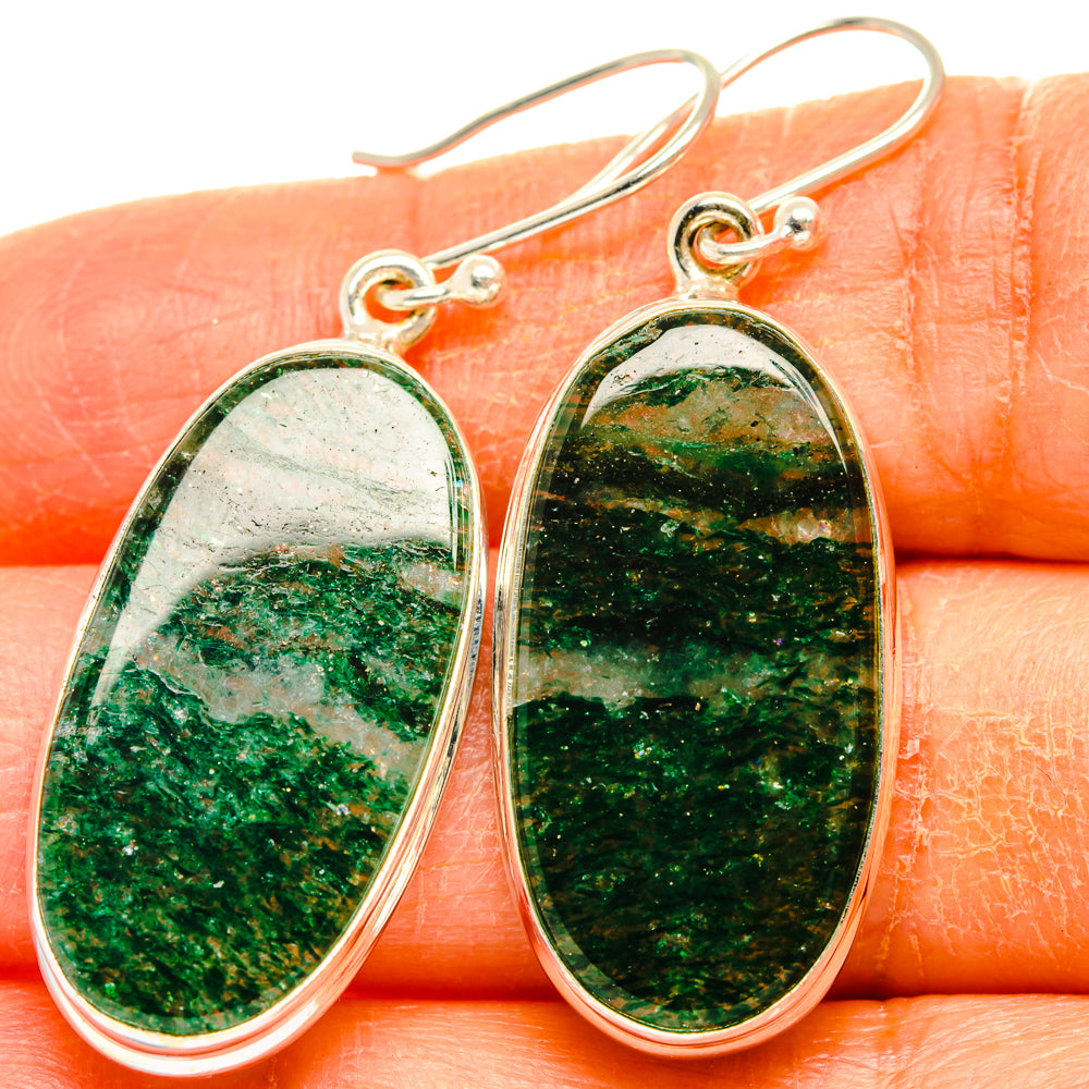 Green Aventurine Earrings handcrafted by Anasilvercos - EARR427971