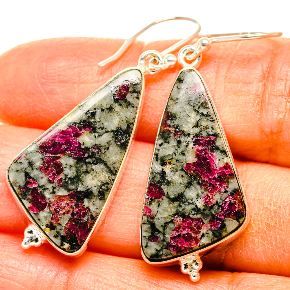 Russian Eudialyte Earrings handcrafted by Anasilvercos - EARR427979