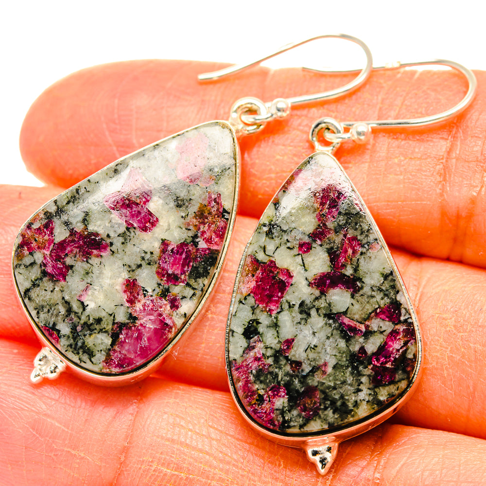 Russian Eudialyte Earrings handcrafted by Anasilvercos - EARR427989