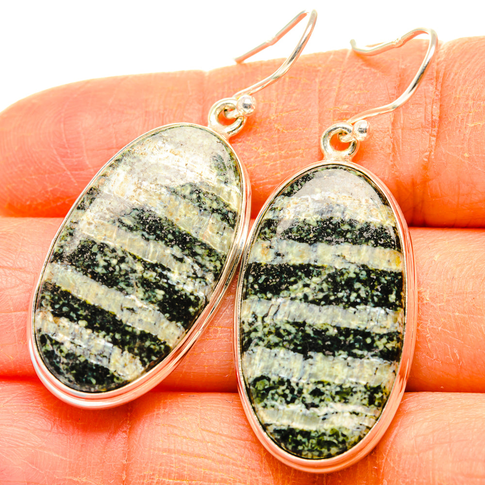 Green Swiss Opal Earrings handcrafted by Anasilvercos - EARR427999