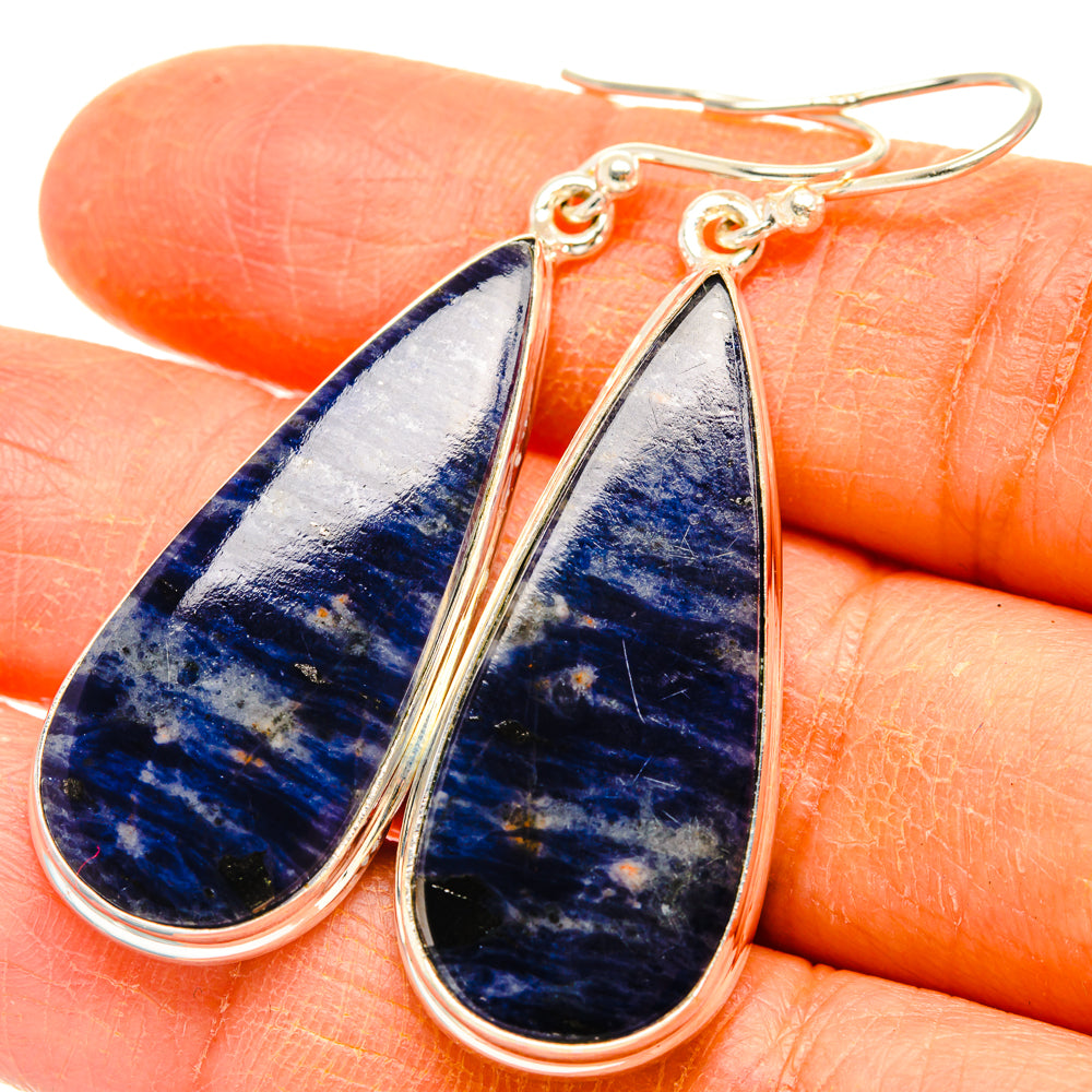 Sodalite Earrings handcrafted by Anasilvercos - EARR428005