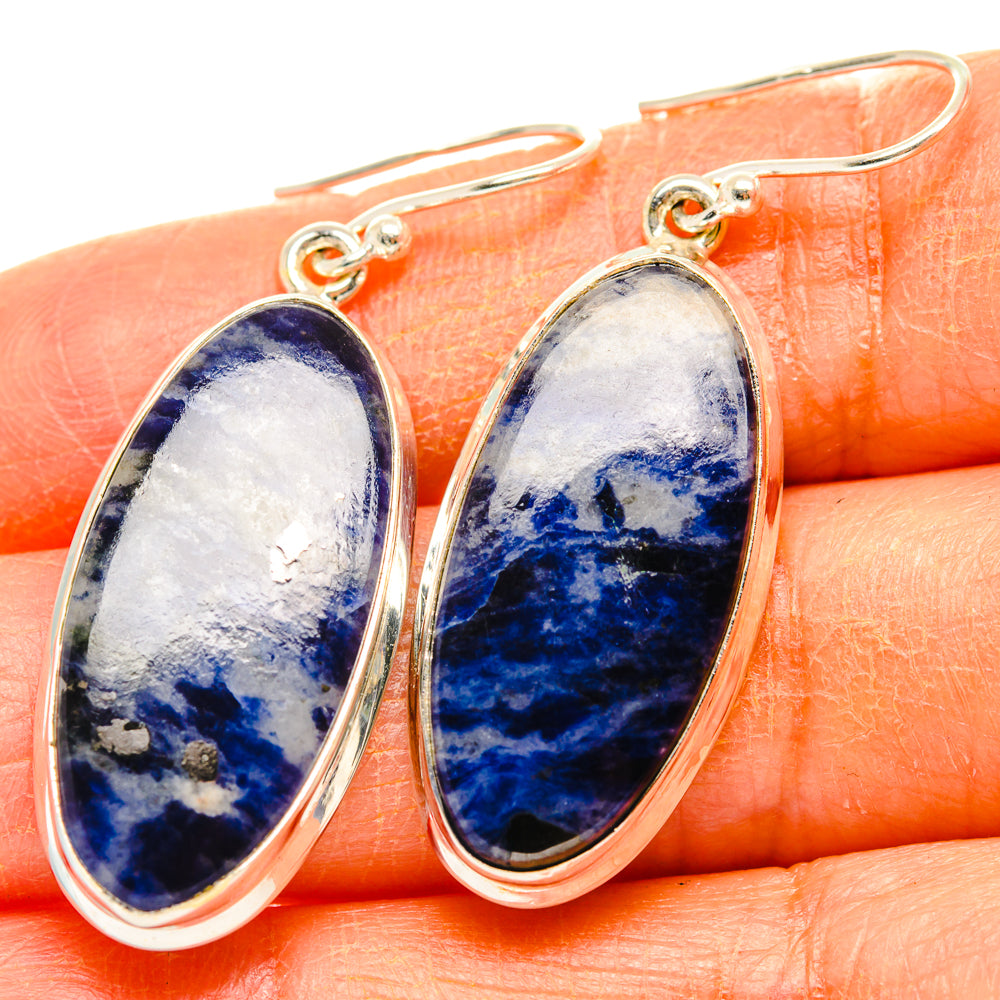 Sodalite Earrings handcrafted by Anasilvercos - EARR428014