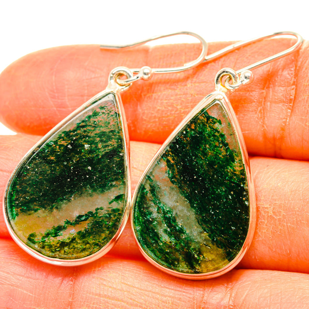 Green Aventurine Earrings handcrafted by Anasilvercos - EARR428015