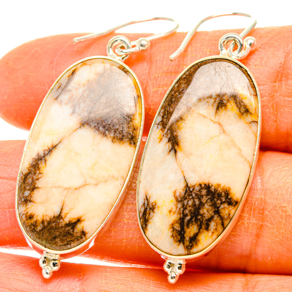 Peanut Wood Jasper Earrings handcrafted by Anasilvercos - EARR428021