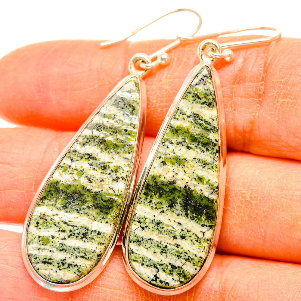 Green Swiss Opal Earrings handcrafted by Anasilvercos - EARR428022