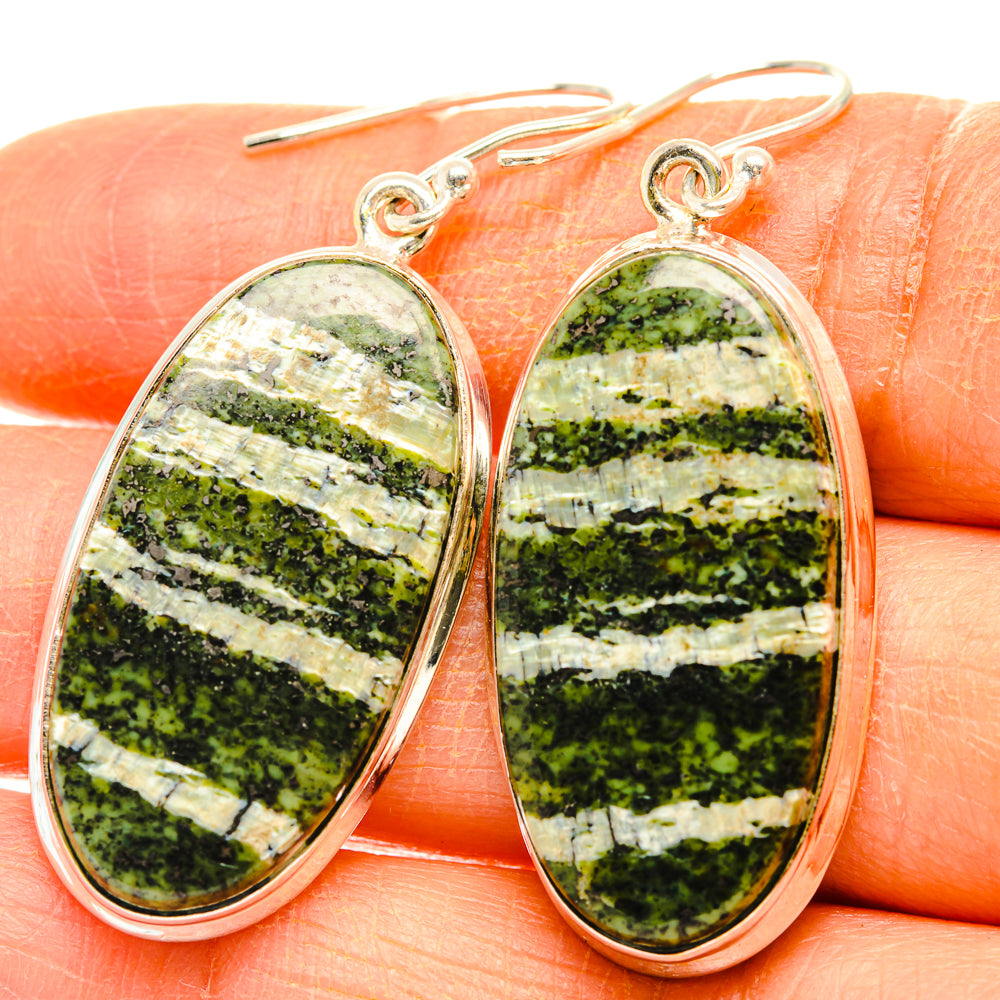 Green Swiss Opal Earrings handcrafted by Anasilvercos - EARR428024