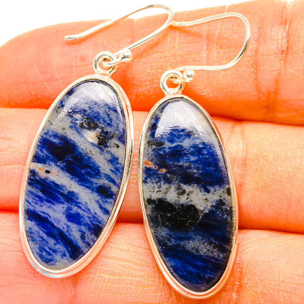 Sodalite Earrings handcrafted by Anasilvercos - EARR428026