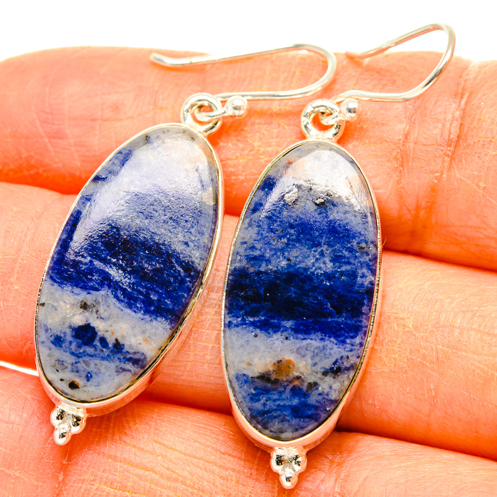 Sodalite Earrings handcrafted by Anasilvercos - EARR428028