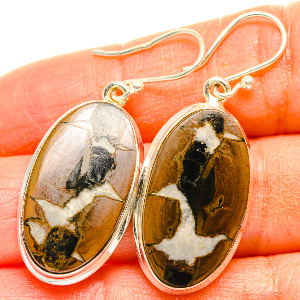 Septarian Geode Earrings handcrafted by Anasilvercos - EARR428045