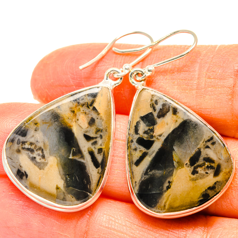 Peanut Wood Jasper Earrings handcrafted by Anasilvercos - EARR428046
