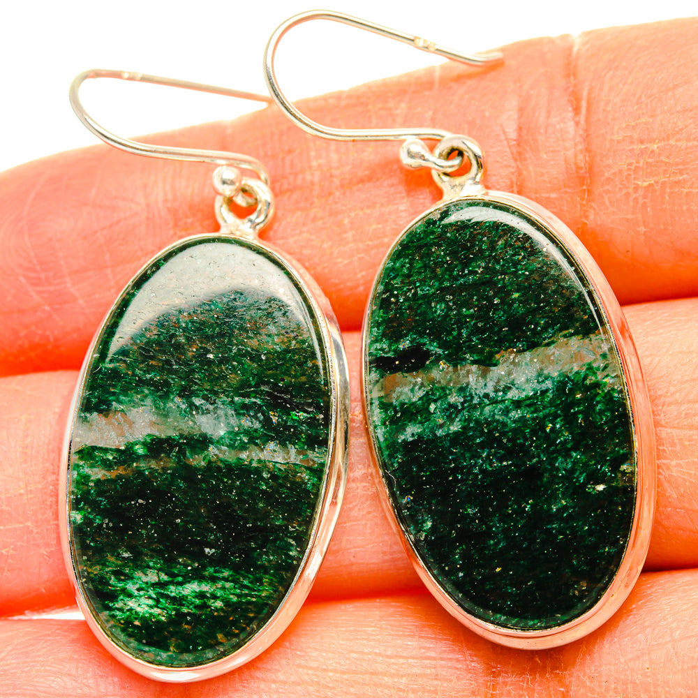 Green Aventurine Earrings handcrafted by Anasilvercos - EARR428050