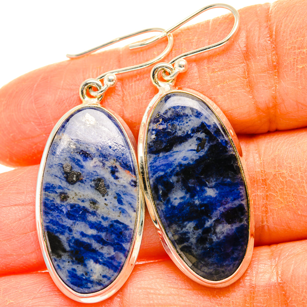 Sodalite Earrings handcrafted by Anasilvercos - EARR428051