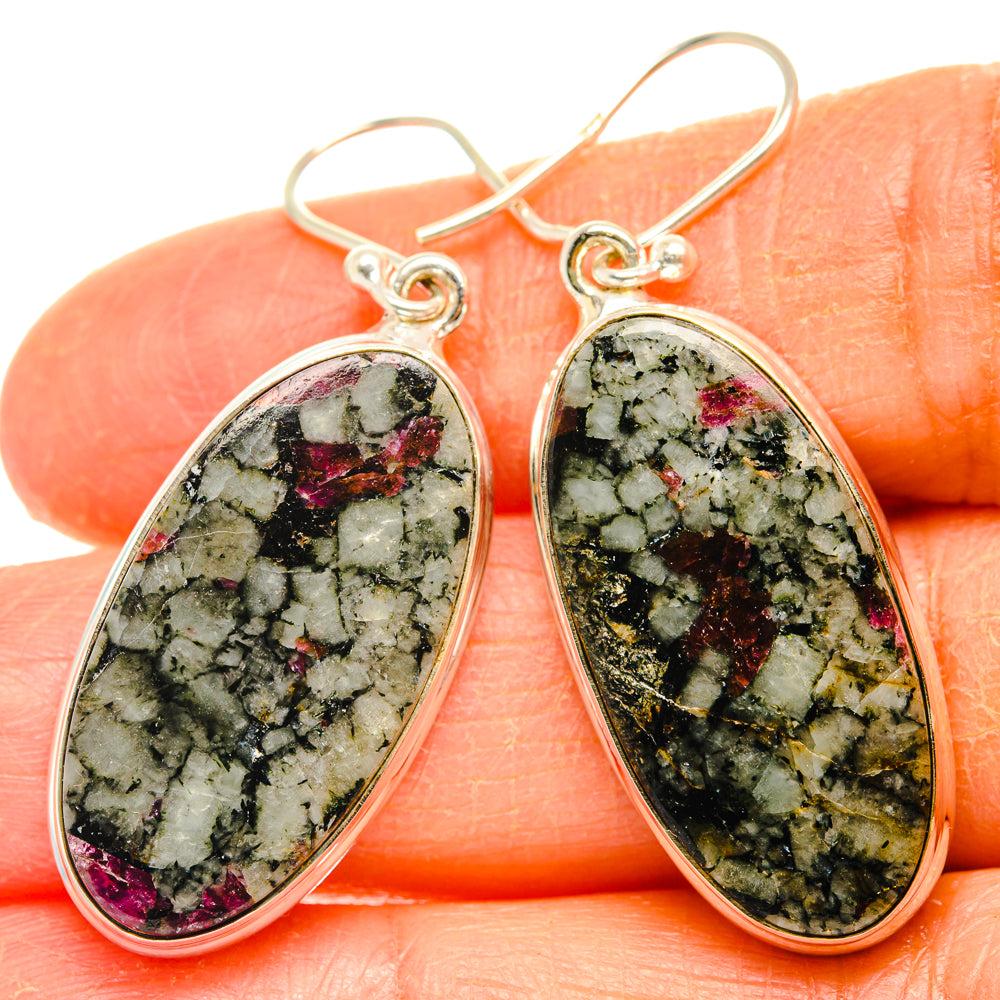 Russian Eudialyte Earrings handcrafted by Anasilvercos - EARR428054