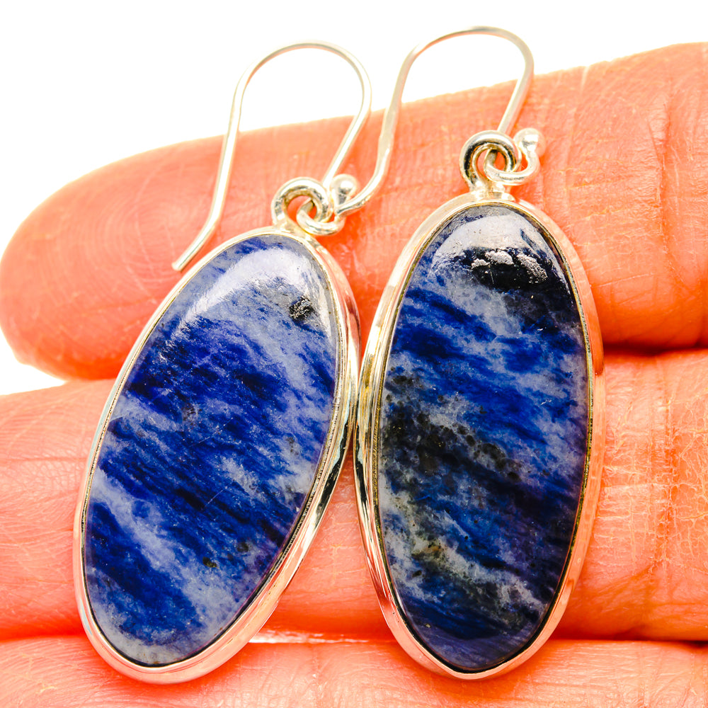 Sodalite Earrings handcrafted by Anasilvercos - EARR428056
