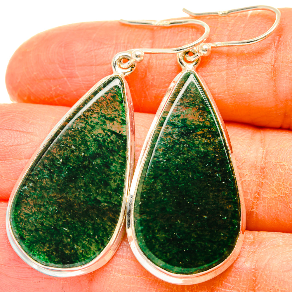 Green Aventurine Earrings handcrafted by Anasilvercos - EARR428059