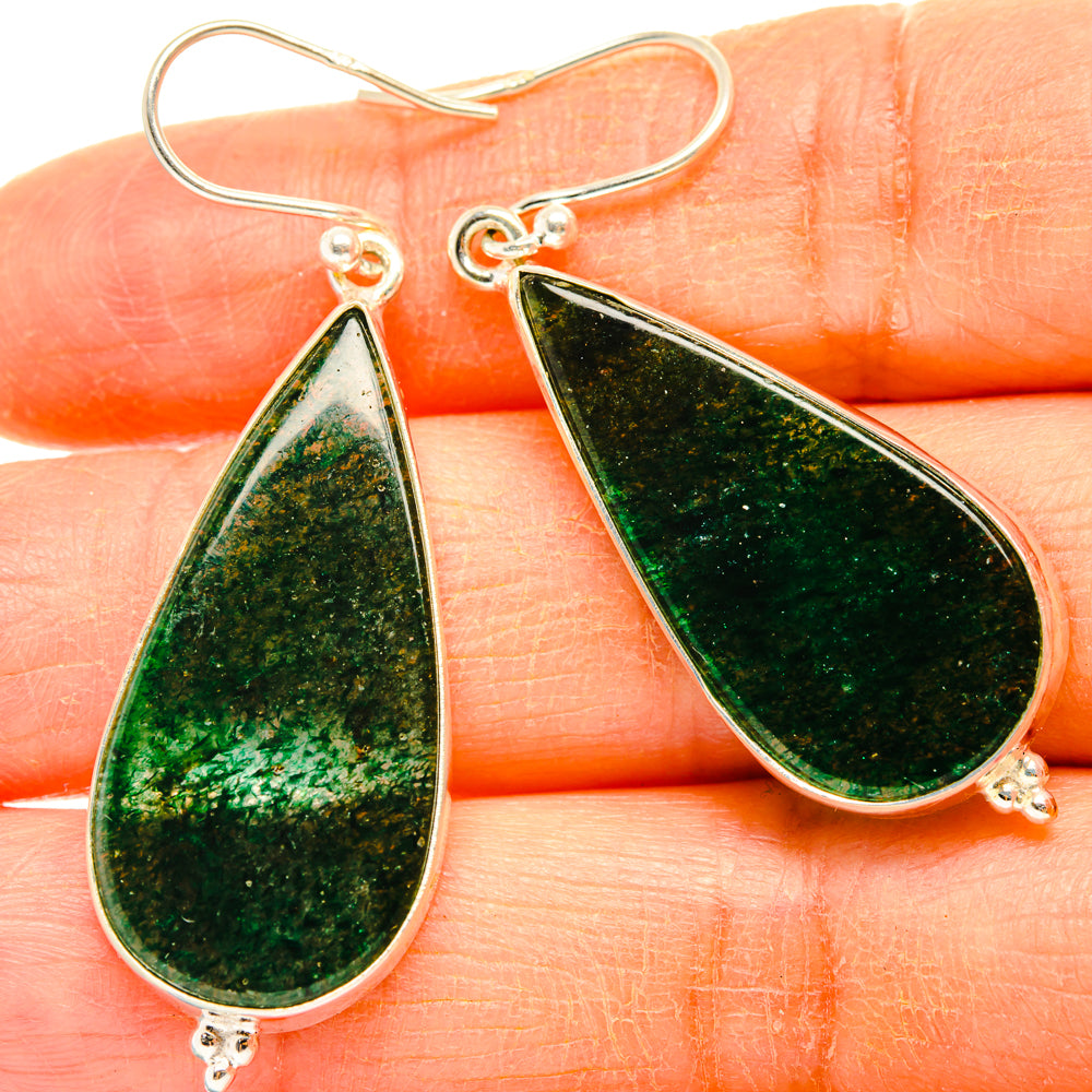 Green Aventurine Earrings handcrafted by Anasilvercos - EARR428067