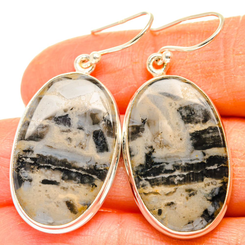 Peanut Wood Jasper Earrings handcrafted by Anasilvercos - EARR428068