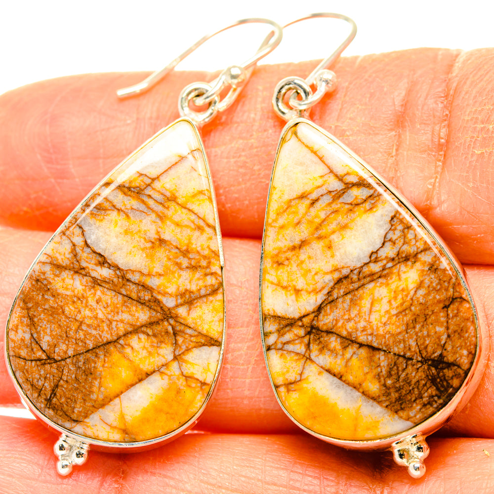 Picture Jasper Earrings handcrafted by Anasilvercos - EARR428071