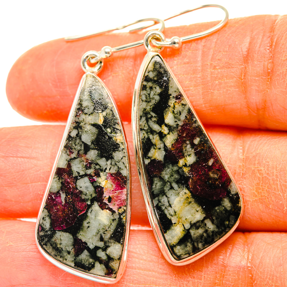 Russian Eudialyte Earrings handcrafted by Anasilvercos - EARR428072